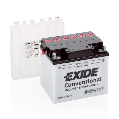 MC-batteri 4582 EXIDE MC E60-N30L-A 30Ah 300A(EN) i gruppen BATTERIER / VRIGA BATTERIER / TRDGRDSBATTERIER hos TH Pettersson AB (32-4582)