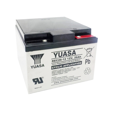 Batteri Yuasa REC26-12 AGM 12V 26Ah 330A i gruppen BATTERIER / ÖVRIGA BATTERIER / INDUSTRIBATTERIER hos TH Pettersson AB (105-REC26-12)