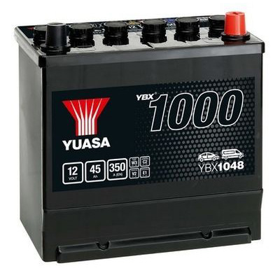 Startbatteri Yuasa YBX1048 12V 45Ah 350A(EN) i gruppen BATTERIER / BIL & MC / STARTBATTERIER hos TH Pettersson AB (105-YBX1048)