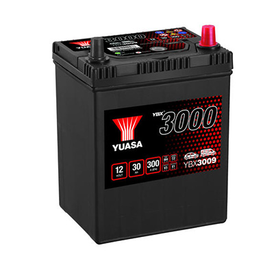 Startbatteri Yuasa YBX3009 12V 30Ah 300A(EN) i gruppen BATTERIER / BIL & MC / STARTBATTERIER hos TH Pettersson AB (105-YBX3009)