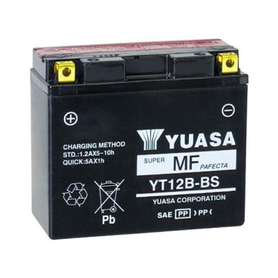 MC-batteri YUASA YT12B-BS 10Ah i gruppen BATTERIER / BIL & MC / MC BATTERIER hos TH Pettersson AB (105-YT12B-BS)