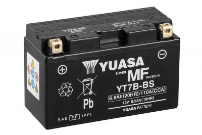 MC-batteri YUASA YT7B-BS 6,8Ah i gruppen BATTERIER / BIL & MC / MC BATTERIER hos TH Pettersson AB (105-YT7B-BS)