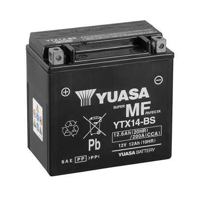 MC-batteri YUASA YTX14-BS 12Ah i gruppen BATTERIER / BIL & MC / MC BATTERIER hos TH Pettersson AB (105-YTX14-BS)