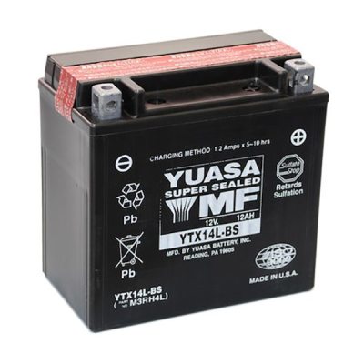 MC-batteri YUASA YTX14L-BS 12Ah i gruppen BATTERIER / BIL & MC / MC BATTERIER hos TH Pettersson AB (105-YTX14L-BS)