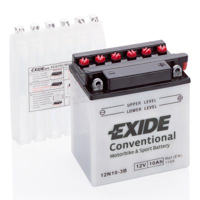 MC-batteri EXIDE MC 12N10-3B 10Ah 110A(EN) i gruppen BATTERIER / BIL & MC / MC BATTERIER hos TH Pettersson AB (32-12N10-3B)