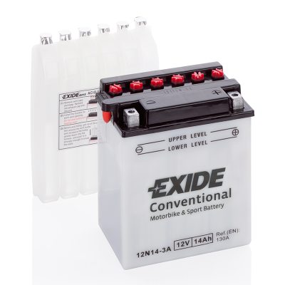 MC-batteri EXIDE MC 12N14-3A 14Ah 130A(EN) i gruppen BATTERIER / BIL & MC / MC BATTERIER hos TH Pettersson AB (32-12N14-3A)