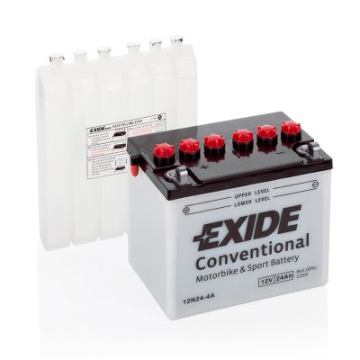 MC-batteri EXIDE MC 12N24-4A 24Ah 220A(EN) i gruppen BATTERIER / �VRIGA BATTERIER / TR�DG�RDSBATTERIER hos TH Pettersson AB (32-12N24-4A)