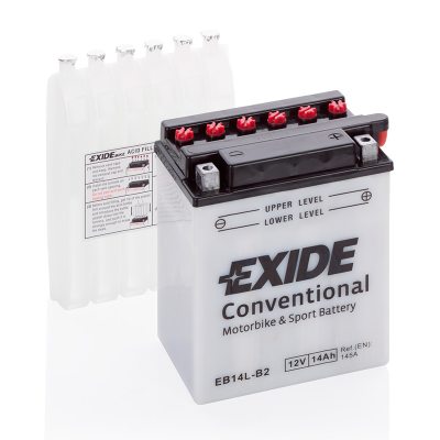 MC-batteri 4567 EXIDE MC EB14L-B2 14Ah 145A(EN) i gruppen BATTERIER / BIL & MC / MC BATTERIER hos TH Pettersson AB (32-4567)
