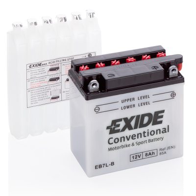 MC-batteri 4583 EXIDE MC EB7L-B 8Ah 85A(EN) i gruppen BATTERIER / BIL & MC / MC BATTERIER hos TH Pettersson AB (32-4583)
