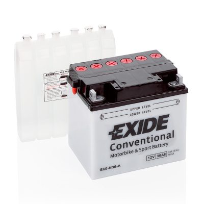 MC-batteri 4943 EXIDE MC E60-N30-A 30Ah 300A(EN) i gruppen BATTERIER / BIL & MC / MC BATTERIER hos TH Pettersson AB (32-4943)