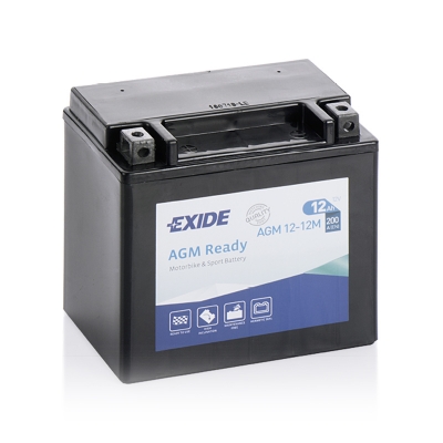 MC-batteri 4925 EXIDE MC AGM12-12M 12Ah 200A(EN) i gruppen BATTERIER / BIL & MC / MC BATTERIER hos TH Pettersson AB (32-AGM12-12M)