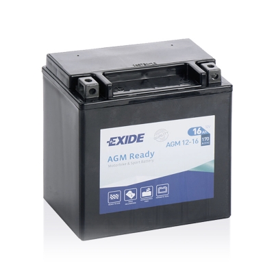 MC-batteri EXIDE MC AGM12-16 16Ah 170A(EN) i gruppen BATTERIER / BIL & MC / MC BATTERIER hos TH Pettersson AB (32-AGM12-16)