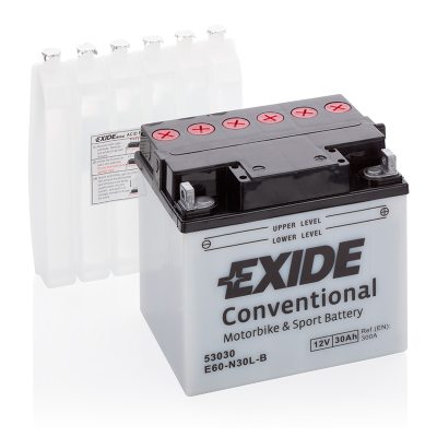 MC-batteri EXIDE MC E60-N30L-B 30Ah 300A(EN) i gruppen BATTERIER / BIL & MC / MC BATTERIER hos TH Pettersson AB (32-E60-N30L-B)