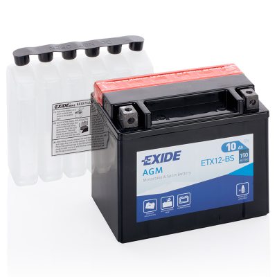 MC-batteri EXIDE MC ETX12-BS 10Ah 150A(EN) i gruppen BATTERIER / BIL & MC / MC BATTERIER hos TH Pettersson AB (32-ETX12-BS)
