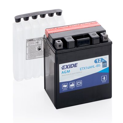 MC-batteri EXIDE MC ETX14AHL-BS 12Ah 210A(EN) i gruppen BATTERIER / BIL & MC / MC BATTERIER hos TH Pettersson AB (32-ETX14AHL-BS)