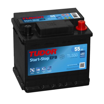 Startbatteri TL550 TUDOR EXIDE START-STOP EFB 55Ah 480A(EN) i gruppen BATTERIER / MARIN & FRITID / FÖRBRUKNINGSBATTERIER hos TH Pettersson AB (32-TL550)