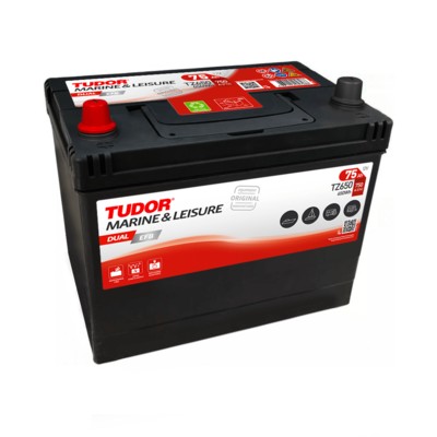 Fritidsbatteri TZ650 TUDOR EXIDE DUAL 75Ah 650Wh 750A(EN)  i gruppen BATTERIER / MARIN & FRITID / FRBRUKNINGSBATTERIER hos TH Pettersson AB (32-TZ650)