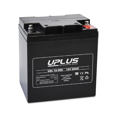 Batteri UPLUS USL12-28H AGM 12V 28Ah i gruppen BATTERIER / MARIN & FRITID / FRBRUKNINGSBATTERIER hos TH Pettersson AB (80-USL12-28H)
