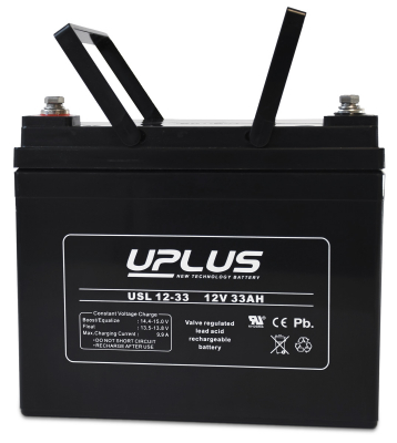 Batteri UPLUS USL12-33 AGM 12V 33Ah i gruppen BATTERIER / MARIN & FRITID / FRBRUKNINGSBATTERIER hos TH Pettersson AB (80-USL12-33)