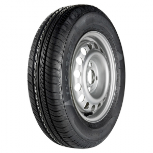 Slpvagnshjul / Trailerhjul Sommardck 155/80R13C + Stlflg Silver 4x13 4x100 ET30 NAV 57,1