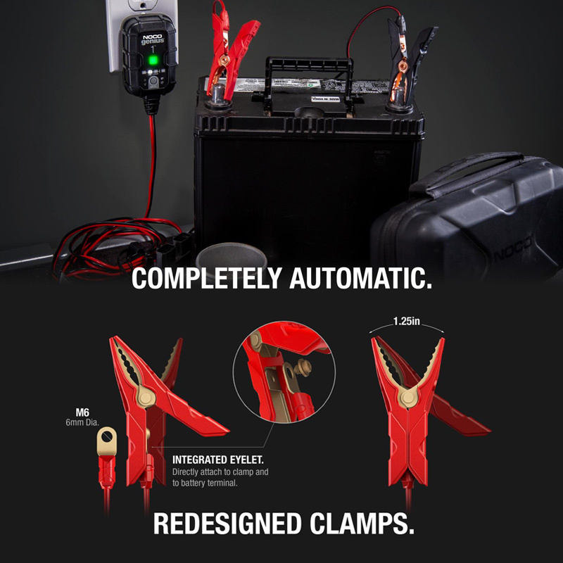 Batteriladdare Noco Genius 1, 6/12V 1A