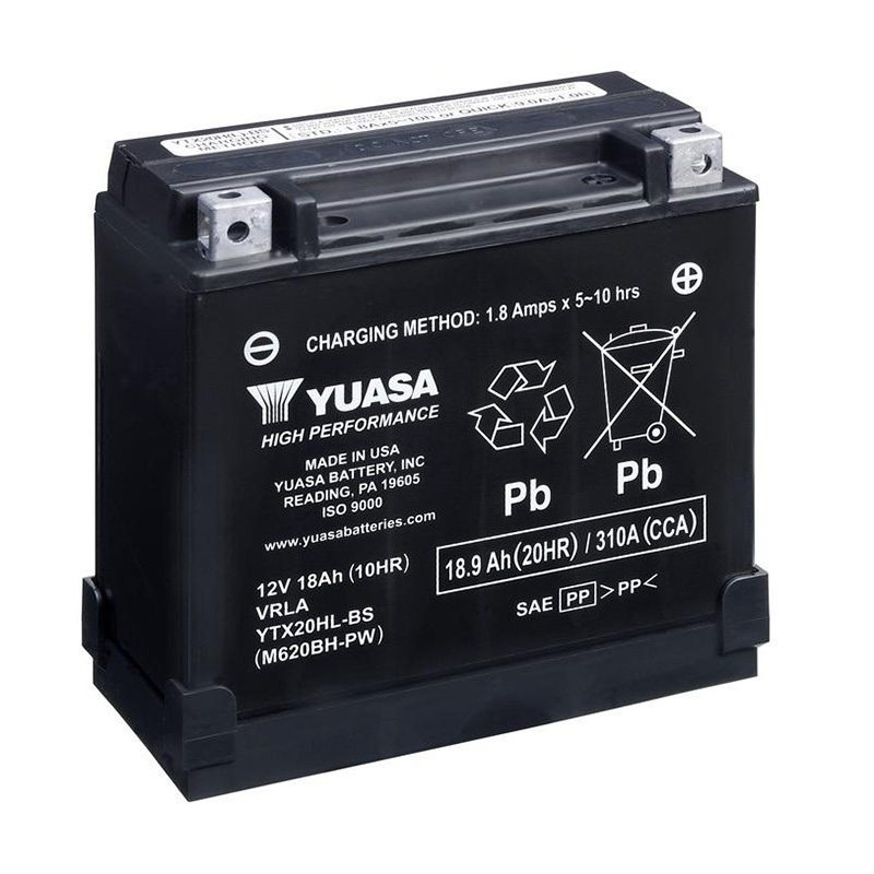 MC-batteri YUASA YTX20HL-BS 18Ah