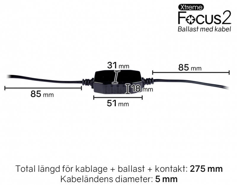 LED str�lkastarlampor Xtreme Focus 2