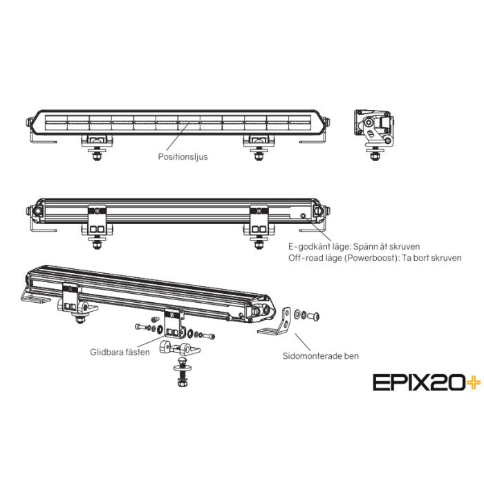 EPIX20+ Strobe LED-ramp 180W Powerboost