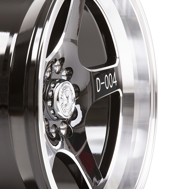 59� North Wheels D-004  8,5x17 5x100/5x108 ET10 CB 73,1 Gloss Black Champer/Polished Lip