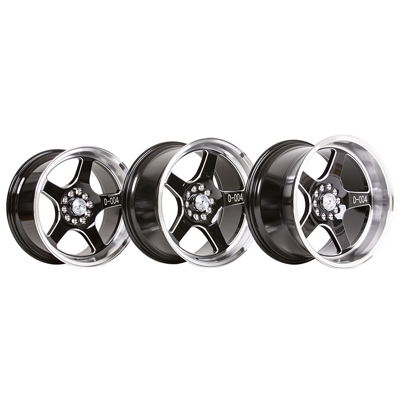 59� North Wheels D-004  8,5x17 5x100/5x108 ET10 CB 73,1 Gloss Black Champer/Polished Lip