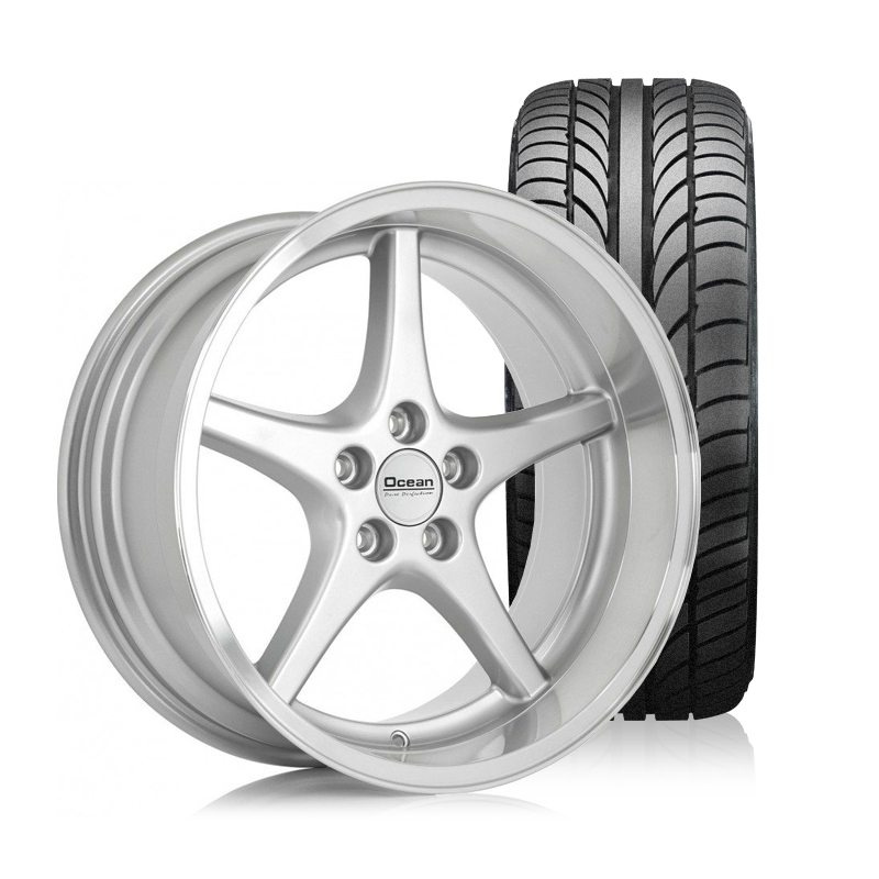 Ocean MK18 Silver 8,5x18 5x108 ET6 NAV 65,1 - 205/35R18 Budgetd�ck