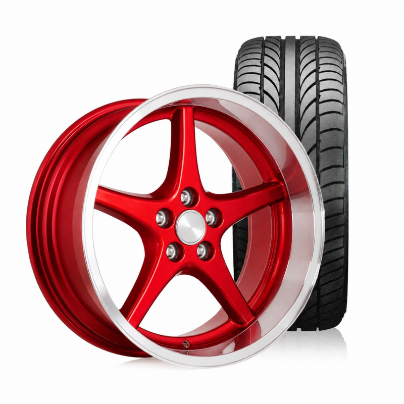Ocean MK18 Candy Red 8,5x18 5x108 ET6 NAV 65,1 - 215/35R18 Budgetd�ck