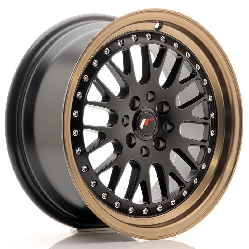 Japan Racing JR10 16x7 ET30 4x100/108 Matt Black + Bronze Lip