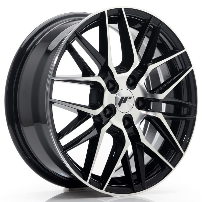 Japan Racing JR28 17x7 ET40 5x112 Gloss Black Machined Face