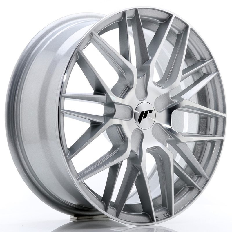 Japan Racing JR28 17x7 ET20-45 Oborrad Silver Machined Face