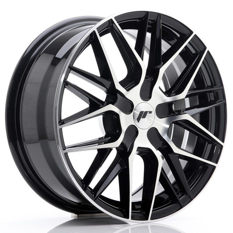 Japan Racing JR28 17x8 ET25-40 Oborrad Gloss Black Machined Face
