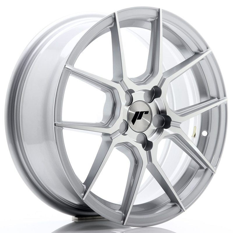 Japan Racing JR30 17x7 ET20-40 5H Oborrad Silver Machined Face