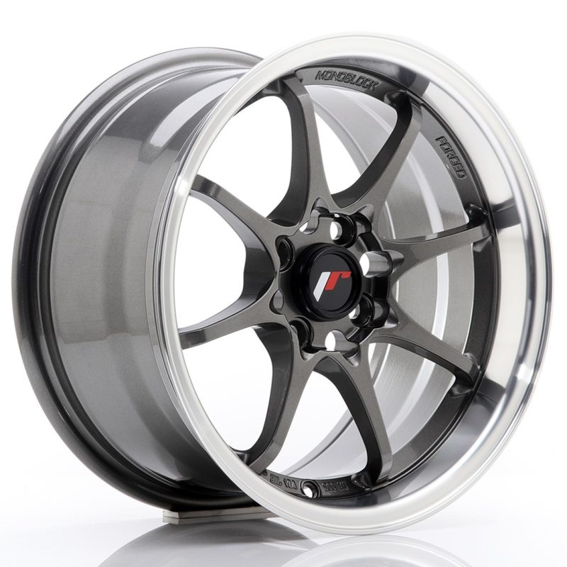 Japan Racing JR5 15x8 ET28 4x100 Gun Metal w/Machined Lip