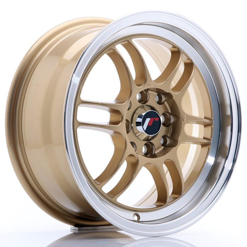 Japan Racing JR7 15x7 ET38 4x100/114 Gold w/Machined Lip