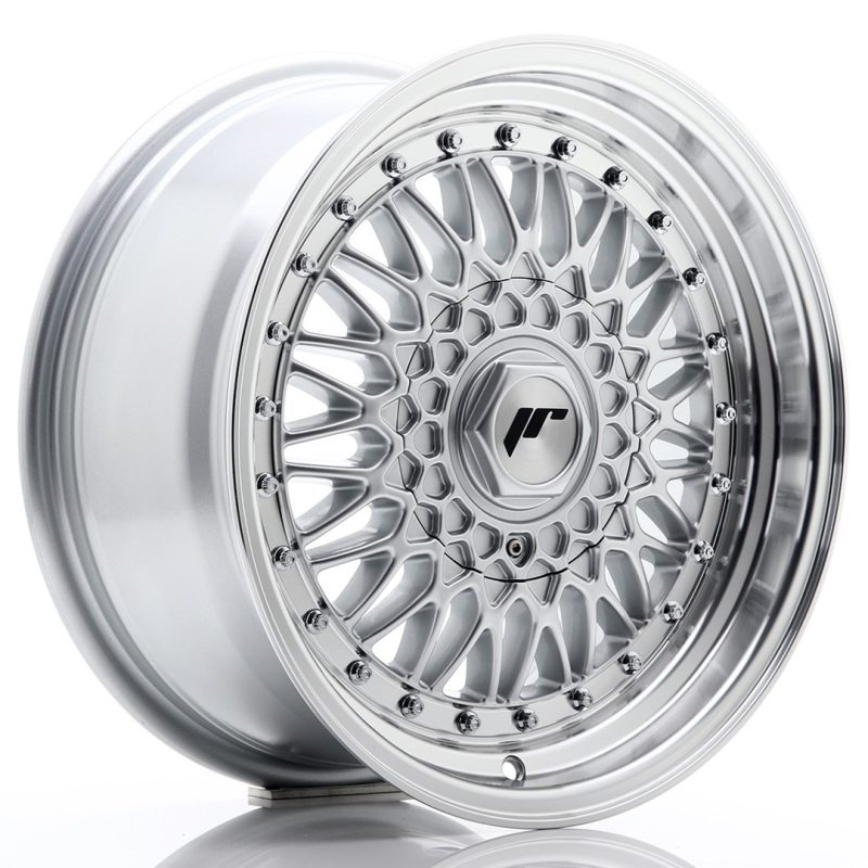 Japan Racing JR9 16x7,5 ET25 4x100/108 Silver w/Machined Lip+Silver Rivets