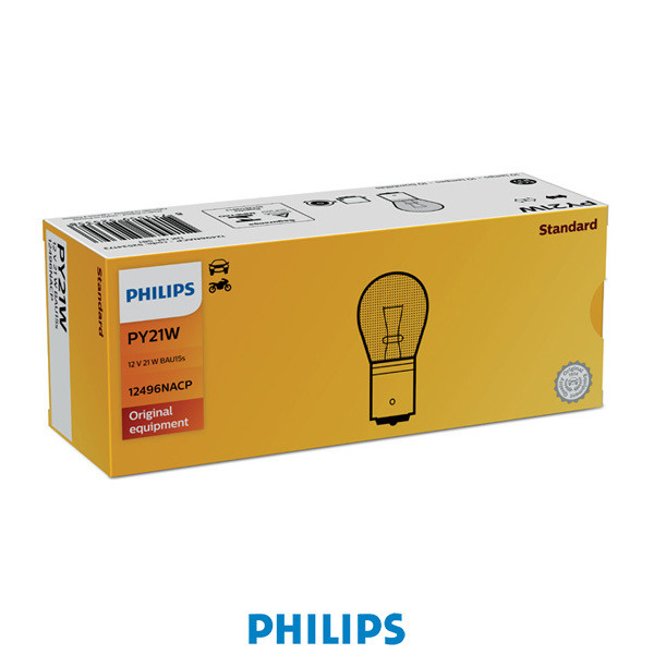 Philips Gl�dlampa PY21W 12V 21W gul