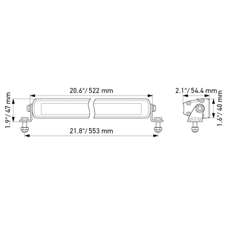 LED-ramp Hella Black Magic 20