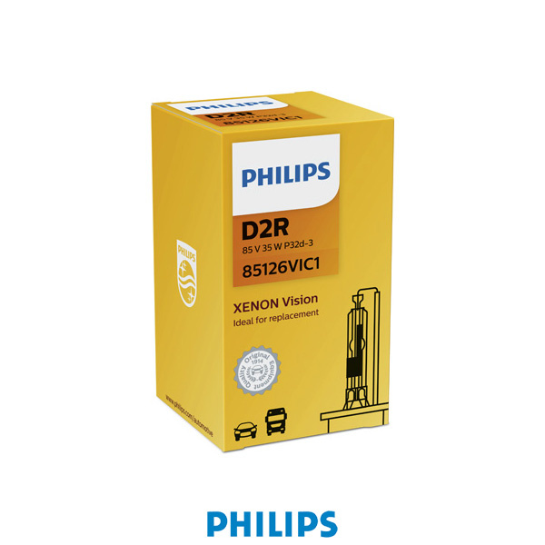 Philips Gasurladdningslampa D2R Vision 35W 4600K Xenon P32d-3