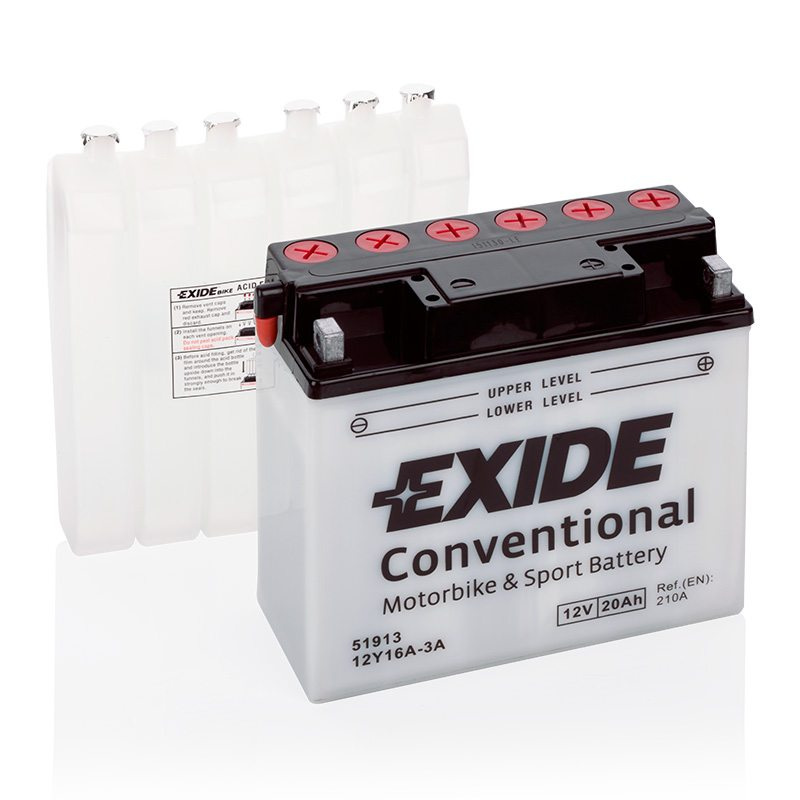 MC-batteri EXIDE MC 12Y16A-3A 20Ah 210A(EN)