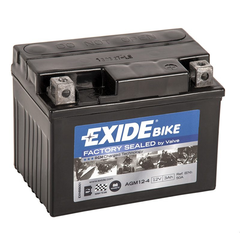 MC-batteri 4908 EXIDE MC AGM12-4 3Ah 50A(EN)