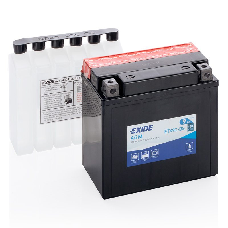 MC-batteri 4962 EXIDE MC ETX9C-BS 9Ah 120A(EN)