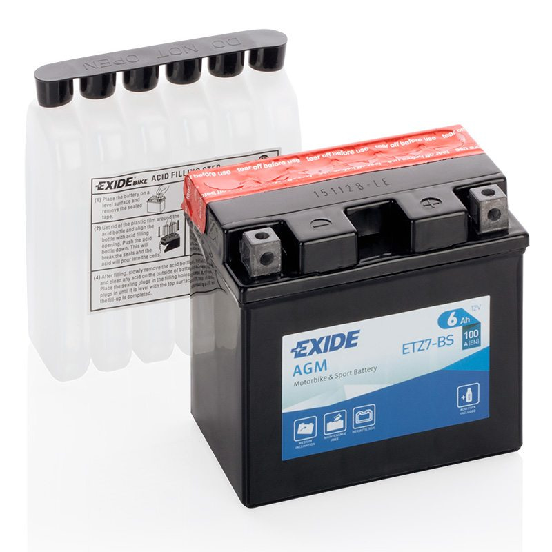 MC-batteri 4975 EXIDE MC ETZ7-BS 6Ah 100A(EN)