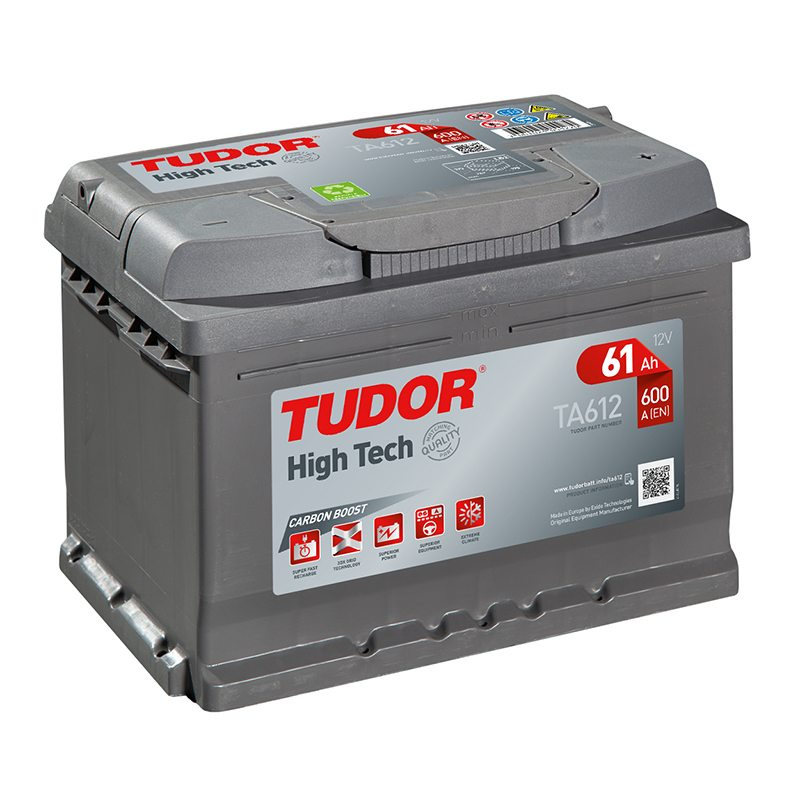 Startbatteri TA612 TUDOR EXIDE HIGH-TECH 61Ah 600A(EN)