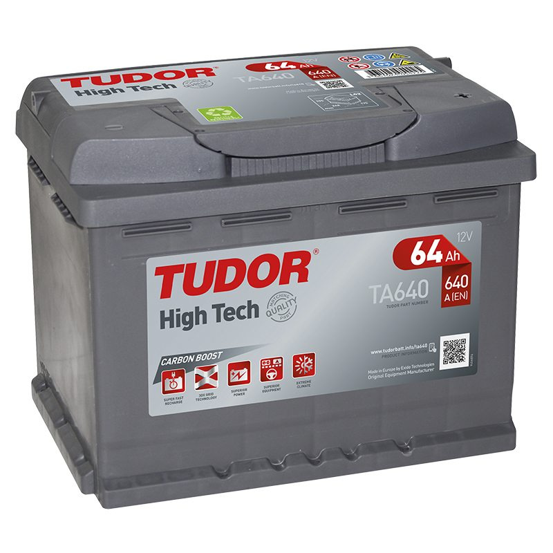 Startbatteri TA640 TUDOR EXIDE HIGH-TECH 64Ah 640A(EN)