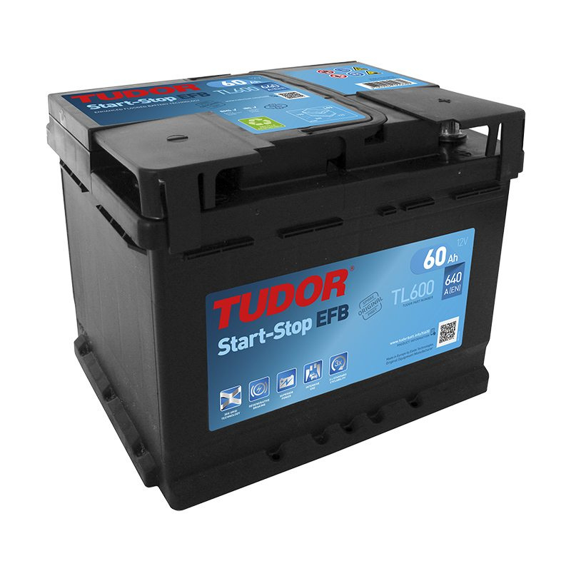 Startbatteri TL600 TUDOR EXIDE START-STOP EFB 60Ah 640A(EN)